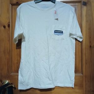 Vineyard Vines Cream Co-Captain Pocket Tee
